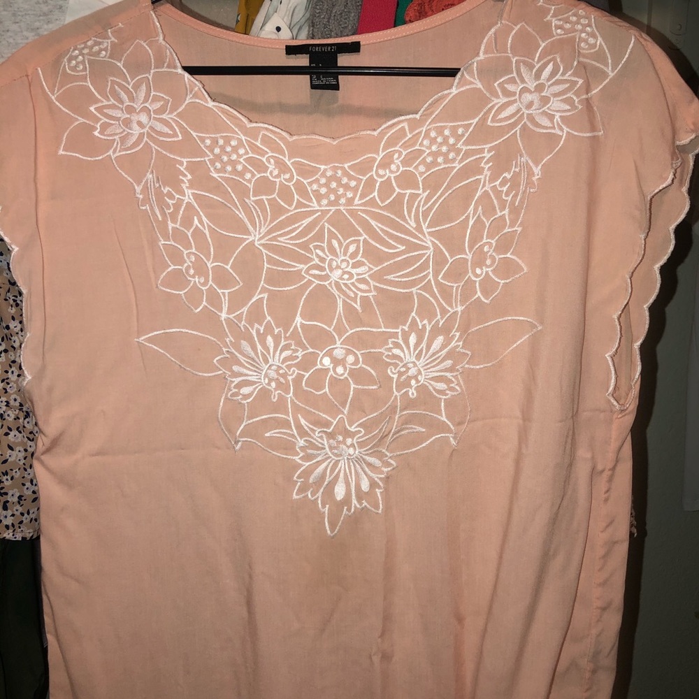 Pink Lace Forever 21 Top - Picture 6 of 8